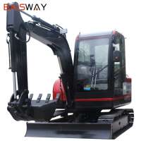 Baisway 3.5 ton 4 cylinder water cooling mini excavator with hydraulic hammer